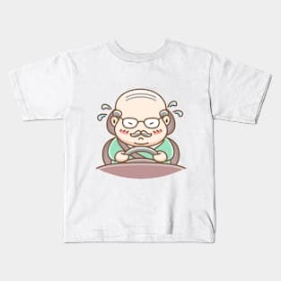 Grandpa drive a car Kids T-Shirt